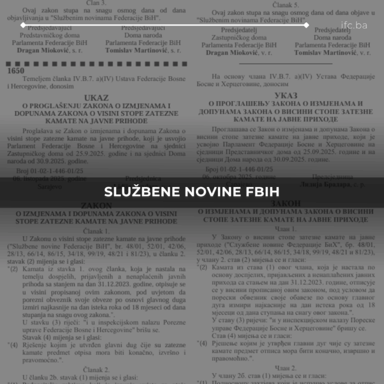 službene novine fbih