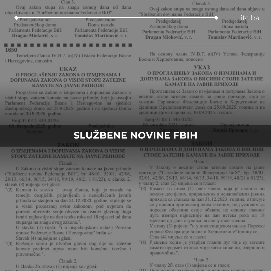 službene novine fbih